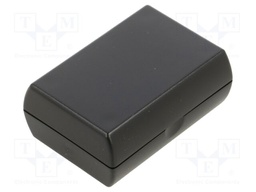 Enclosure: multipurpose; X: 46mm; Y: 65mm; Z: 26mm; ABS; black