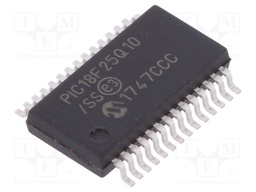 PIC microcontroller; Memory: 32kB; SRAM: 2048B; EEPROM: 256B; SMD