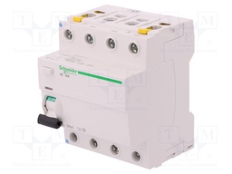 RCD breaker; Inom: 25A; Ires: 30mA; Poles: 4; 400V; Mounting: DIN