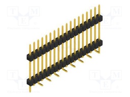 Connector: pin strips; pin header; male; PIN: 18; 2.54mm; SMT; 1x18