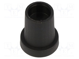 Knob; conical; thermoplastic; Shaft d: 6mm; Ø14x18mm; black