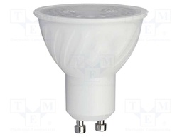 LED lamp; white warm; GU10; 220÷240VAC; 445lm; P: 6W; 110°; 3000K