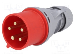 Connector: AC supply 3-phase; plug; male; 32A; 400VAC; IEC 60309