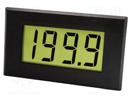 Panel; LCD 3,5 digit 19mm; 44x76x22.5mm; 39x71.5mm