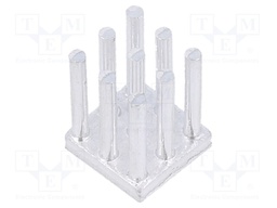 Heatsink: extruded; grilled; natural; L: 10mm; W: 10mm; H: 12.5mm