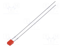 LED; rectangular; 3.2x2x4.15mm; red; 70÷120mcd; 130°; Front: flat