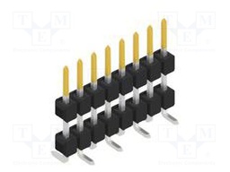 Connector: pin strips; pin header; male; PIN: 8; 2.54mm; SMT; 1x8