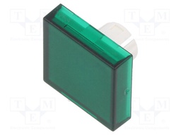 Actuator lens; 22mm; 61; Colour: green transparent; Mat: plastic
