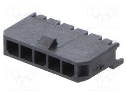 Socket; wire-board; male; Micro-Fit 3.0; 3mm; PIN: 5; THT; 5A; 600V