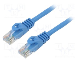 Patch cord; U/UTP; 5e; stranded; CCA; PVC; blue; 20m; 26AWG; Cores: 8