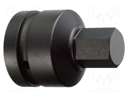 Socket; hex key,socket spanner,impact; Size: HEX 24mm; 1"; steel