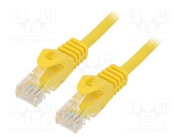 Patch cord; U/UTP; 6; stranded; CCA; PVC; yellow; Len: 2m; 26AWG