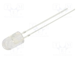 LED; 5mm; orange; 2180÷3000mcd; 30°; Front: convex; 12V; -30÷85°C