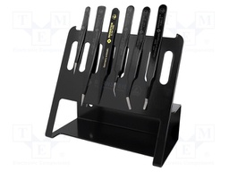 Kit: tweezers; Pcs: 6; for precision works; ESD