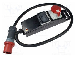 Extension lead; 5G16mm2; three-phase,with flap,with holder