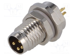 Connector: M8; male; PIN: 4; for panel mounting,front side nut