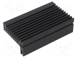 Heatsink: extruded; grilled; transistors; black; L: 94mm; W: 55mm