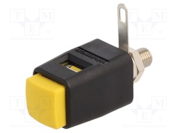 Laboratory clamp; yellow; 70VDC; 16A; Contacts: nickel; -25÷90°C