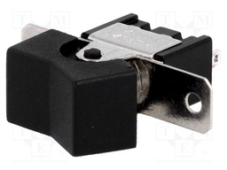 ROCKER; SPDT; Pos: 2; ON-(ON); 3A/250VAC; black; none; 20mΩ; -55÷85°C