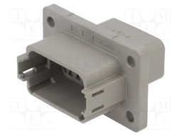 Connector: wire-wire; DT; socket; male; PIN: 12; IP68; Locking: latch