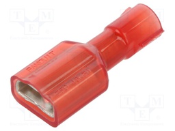 Terminal: flat; 6.3mm; 0.8mm; female; 0.5÷1mm2; crimped; for cable