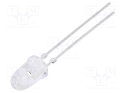 LED; 5mm; red; 1000÷2500mcd; 4°; Front: convex; Pitch: 2.54mm