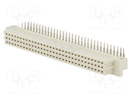 Plug; DIN 41612; type C; female; PIN: 96; a+b+c; THT; angled 90°