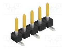 Connector: pin strips; pin header; male; PIN: 5; 2.54mm; SMT; 1x5