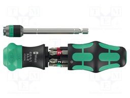 Kit: screwdriver; with ratchet; Phillips,Pozidriv®,slot,Torx®