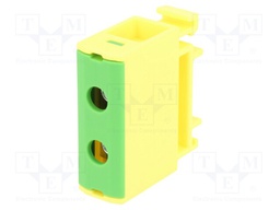 Splice terminal: rail; 2.5÷35mm2; ways: 1; terminals: 2; Width: 16mm