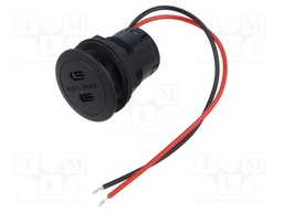 USB power supply; USB C socket x2,USB C Power Delivery; 3A