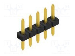 Connector: pin strips; pin header; male; PIN: 5; 2mm; THT; 1x5; 100V