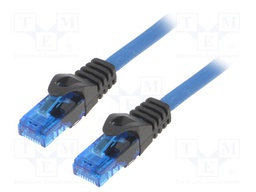 Patch cord; U/UTP; 6a; solid; Cu; blue; 40m; RJ45 plug,both sides