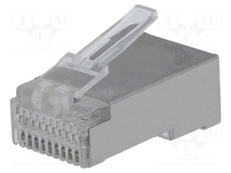 Plug; RJ50; PIN: 10; shielded; gold-plated; Layout: 10p10c; IDC