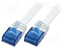 Patch cord; U/UTP; 6; stranded; Cu; PVC; white; 20m; 32AWG