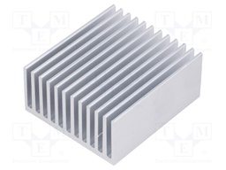 Heatsink: extruded; grilled; natural; L: 50mm; W: 45mm; H: 22mm; plain