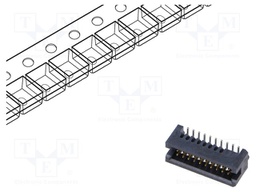 Connector: PCB to PCB; male; PIN: 20; 1.27mm; TFM; SMT; socket; 3.7A