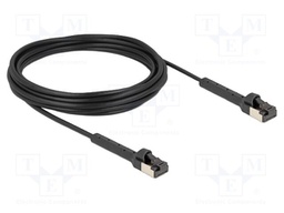 Patch cord; U/FTP; Cat: 6a; RJ45 plug,both sides; 5m; LSZH; black