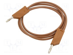 Test lead; 60VDC; 30VAC; 32A; Len: 1m; brown; Cond.cross sec: 2.5mm2