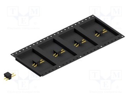 Connector: pin strips; pin header; male; PIN: 2; 2.54mm; SMT; 1x2