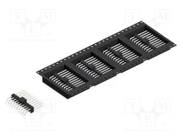 Connector: pin strips; pin header; male; PIN: 20; 2.54mm; SMT; 2x10