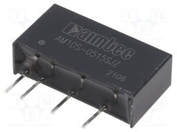 Converter: DC/DC; 1W; Uin: 4.5÷5.5V; 15VDC; Iout: 67mA; SIP7; 2.3g