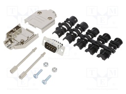 D-Sub; PIN: 9; male; shielded,metalized; straight; screw terminal