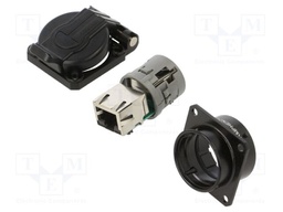 Coupler; RJ45; RJF; PIN: 8; Cat: 5e; with protective cap; IP67