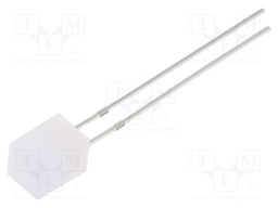 LED; rectangular; 5x5x7mm; bipolar,bicolour; red/green; 140°; 20mA