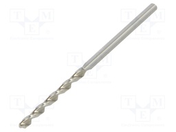 Drill bit; for metal; Ø: 1.9mm; L: 46mm; HSS-CO; Conform to: DIN 338
