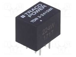 Converter: DC/DC; 3W; Uin: 9÷36V; Uout: 24VDC; Iout: 125mA; DIP; 2.7g