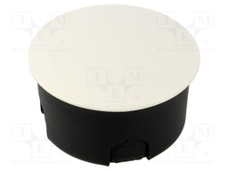 Enclosure: junction box; Ø: 89mm; plaster embedded; with cover
