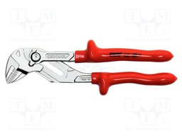 Wrench; insulated,adjustable,with ratchet; Jaw capacity: 50mm