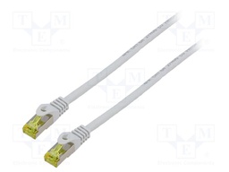 Patch cord; S/FTP; 6a; stranded; Cu; LSZH; grey; 0.25m; 27AWG